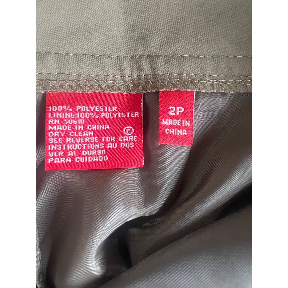 Anne Klein Womens Nutmeg Crinklette Straight Leg Pants Size 2P - Picture 5 of 15